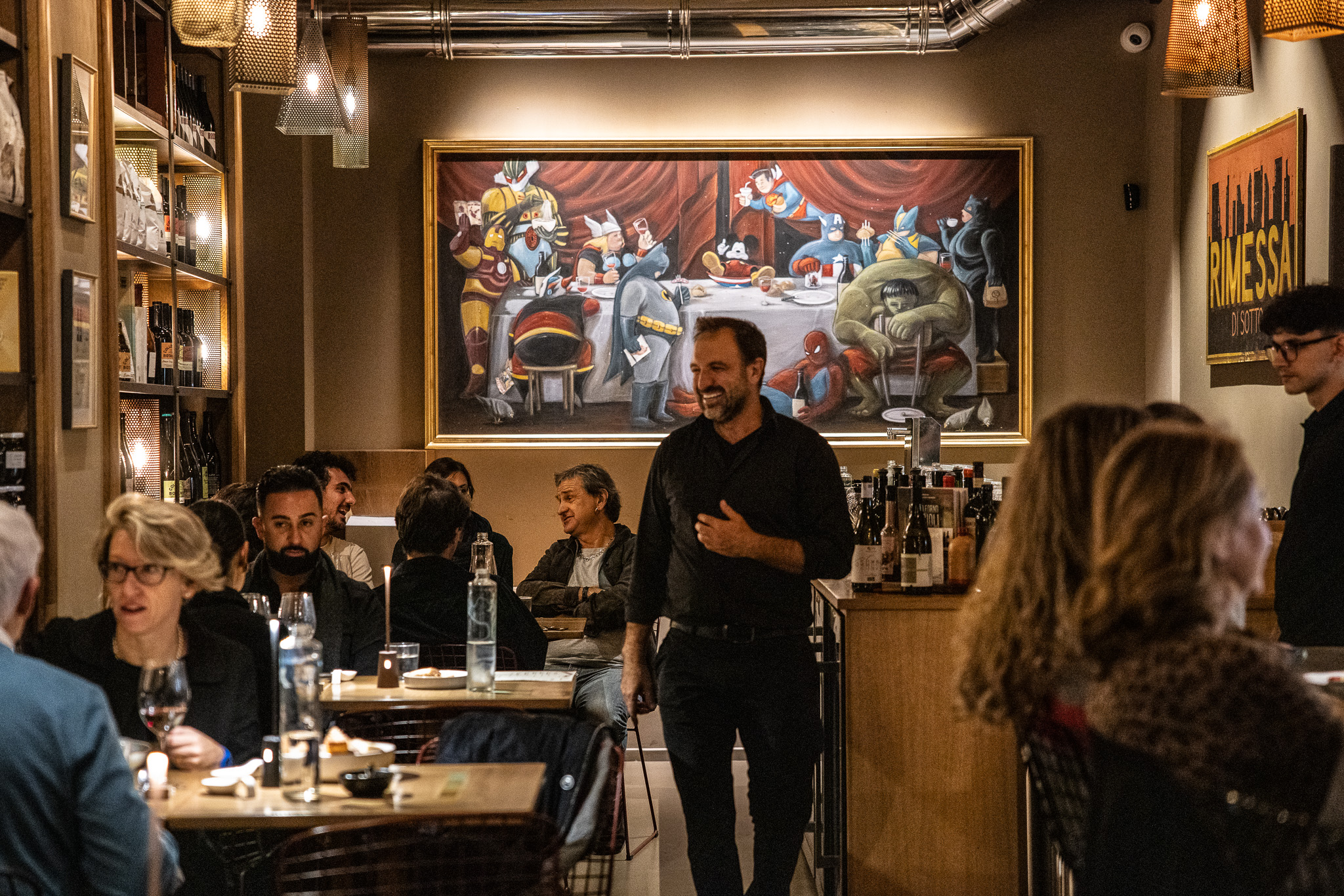 La sala di Rimessa FAB con il quadro